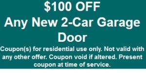 $100 off new garage door